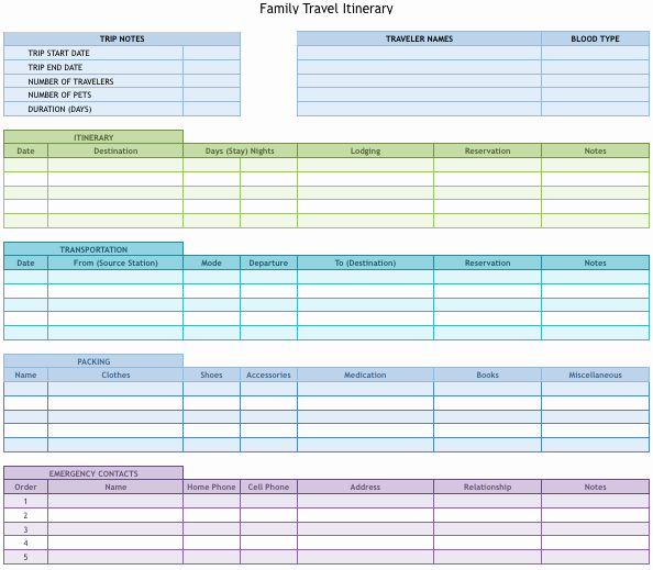 Excel Travel Itinerary Template Beautiful 9 Useful Travel Itinerary Templates that are Free