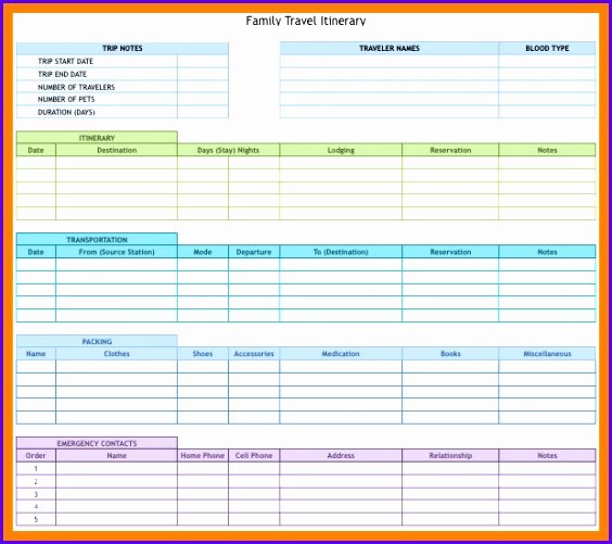 Excel Travel Itinerary Template Elegant 12 Travel Schedule Template Excel Exceltemplates