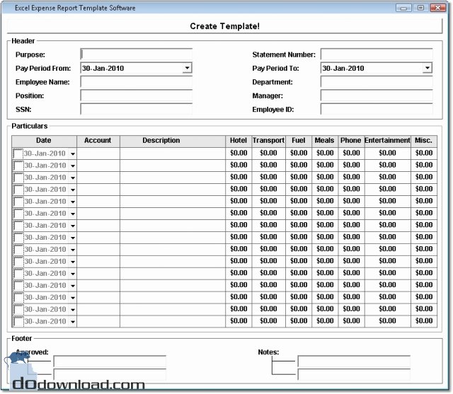 Expense Report Excel Template New Expense Report Template 2016