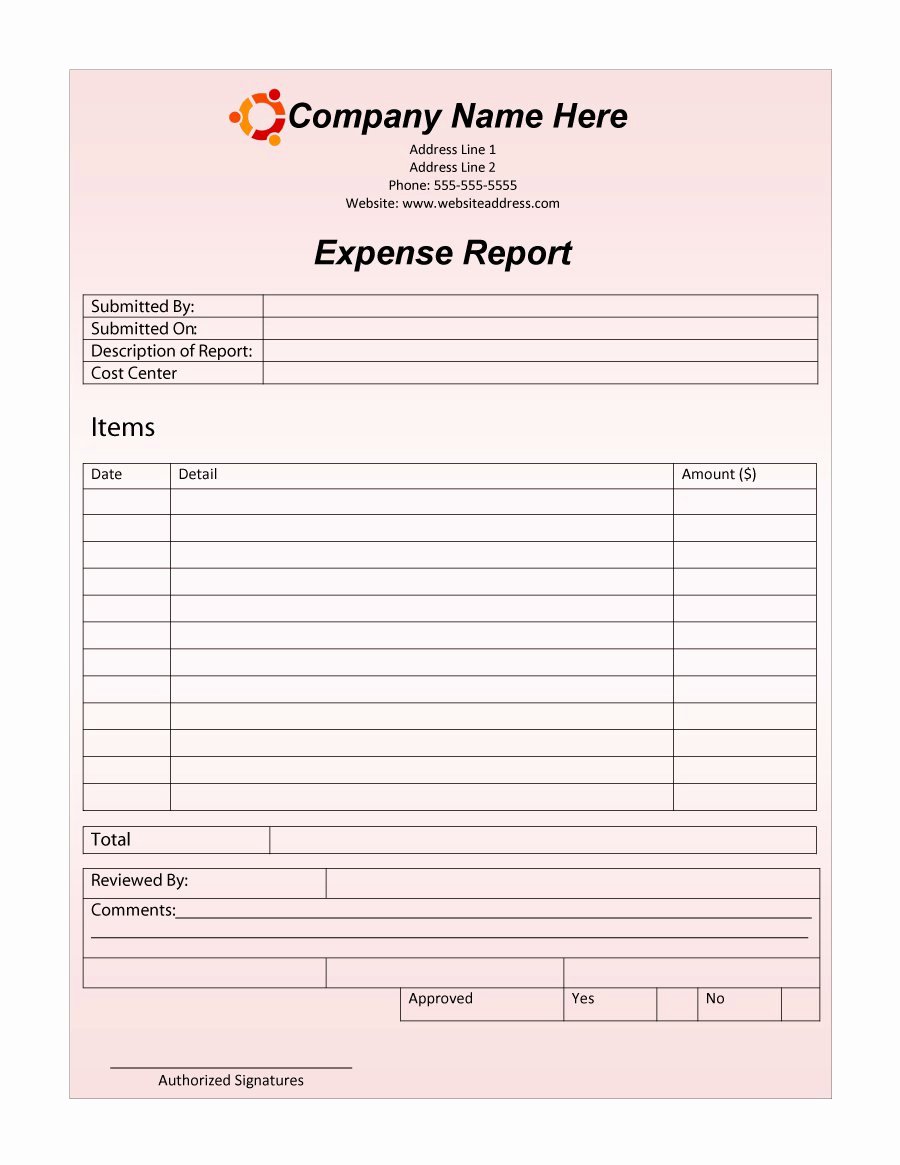 Expense Report form Template Best Of 40 Expense Report Templates to Help You Save Money