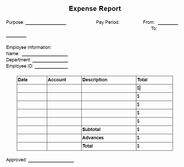 Expense Report form Template Fresh Expense Reporting