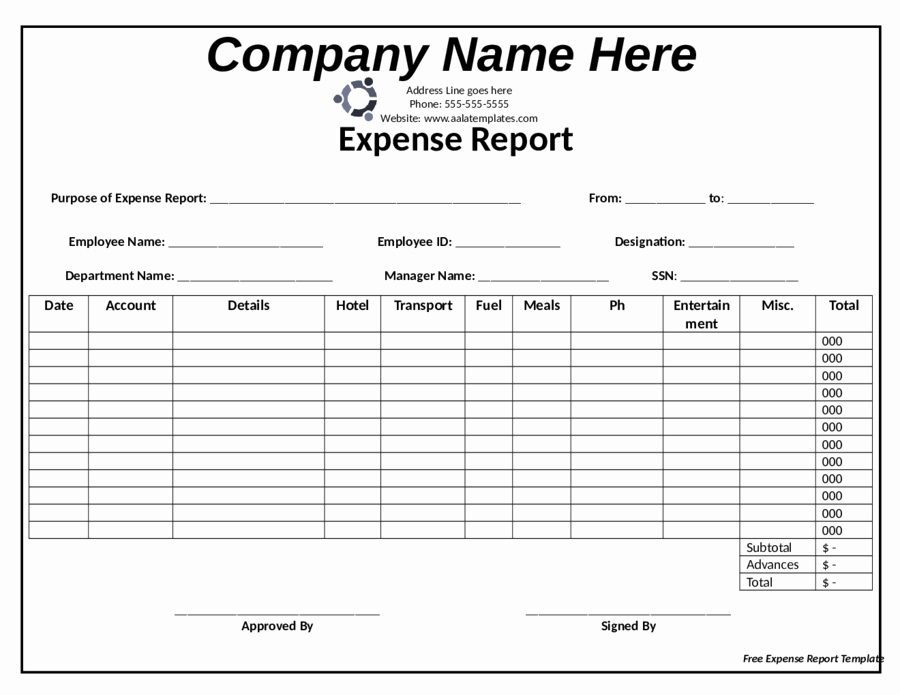 Expense Report form Template Luxury 2018 Expense Report form Fillable Printable Pdf &amp; forms