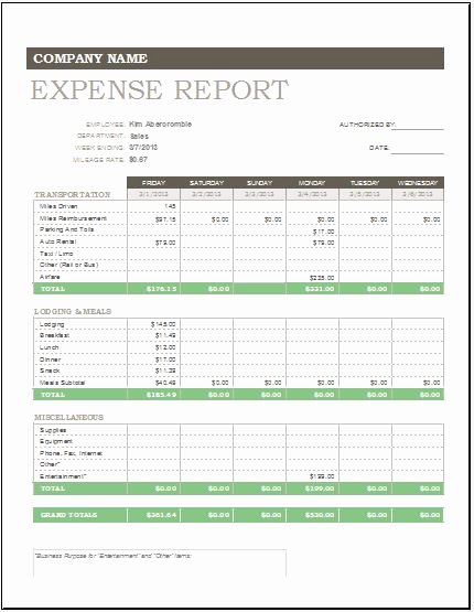 Expense Report Template Excel Beautiful Daily Weekly &amp; Monthly Expense Report Template