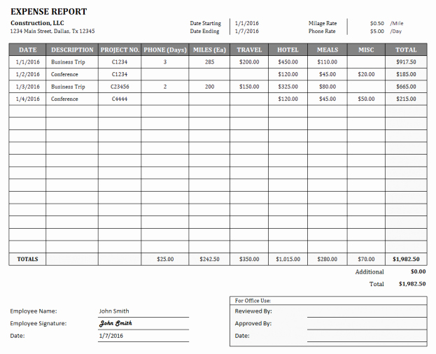 Expense Report Template Word Awesome Blank Expense Report Mughals