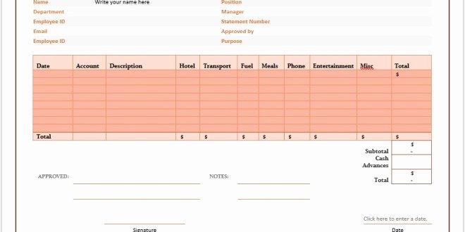Expense Report Template Word Best Of Free Expense Report form – Microsoft Word Templates