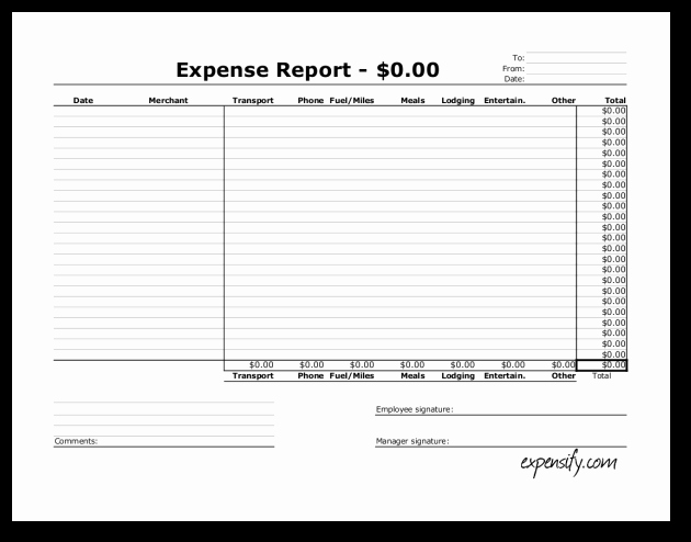 Expense Report Template Word Elegant Free Expense Report Templates