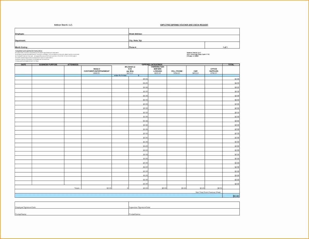 Expense Sheet Template Excel Best Of Template Expenses form Template