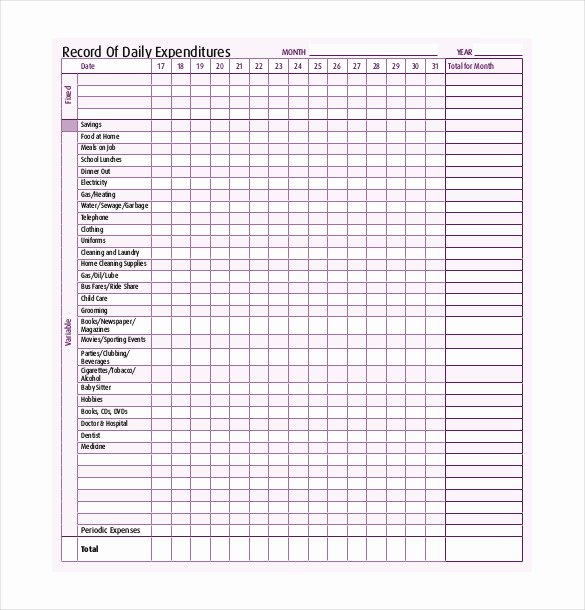 Expense Tracking Sheet Template Beautiful Daily Bud Tracker Excel Template Daily Bud