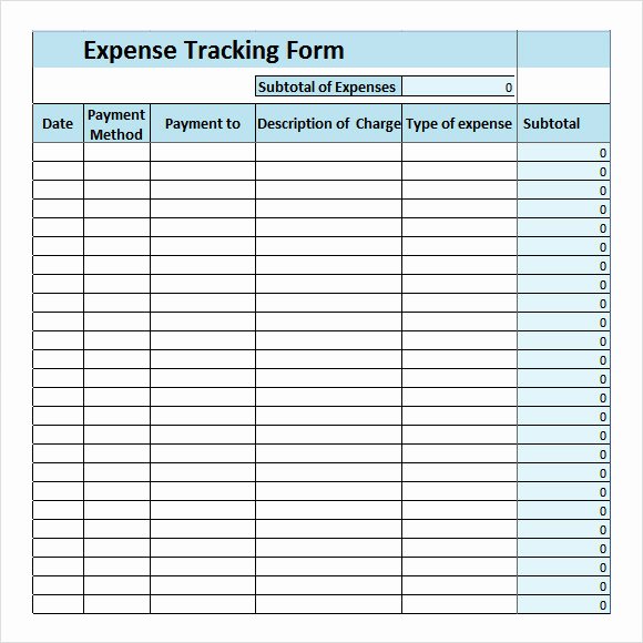 Expense Tracking Sheet Template Elegant 8 Sample Expense Tracking Templates to Download