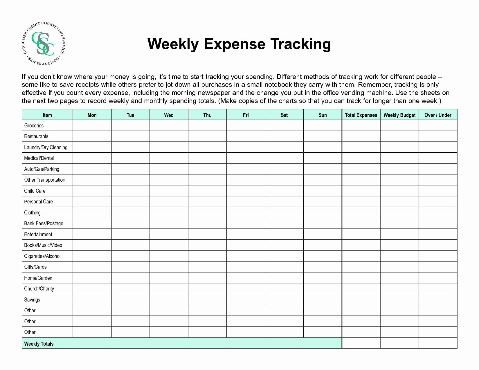 Expense Tracking Sheet Template Luxury 8 Best Of Printable Expense Sheets Ly Tracking