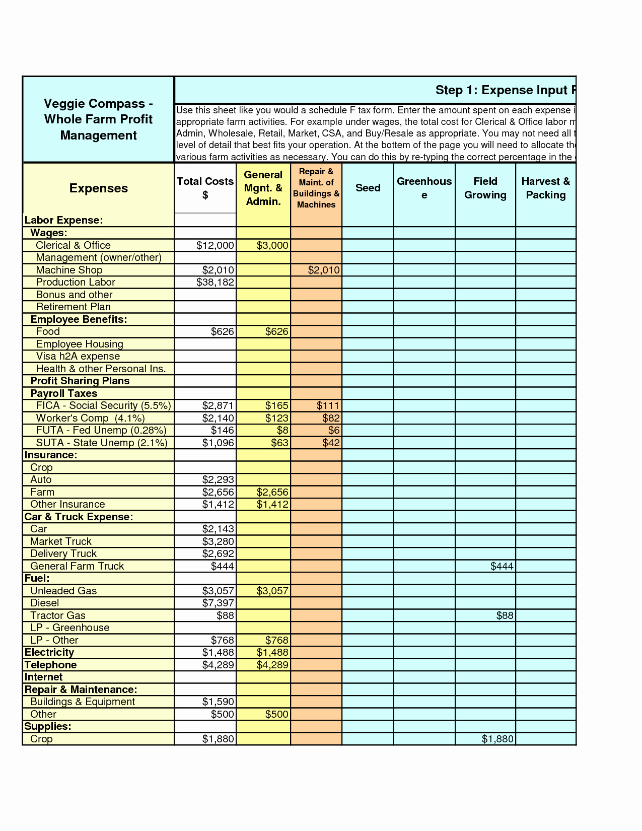 Expenses Sheet Template Free Awesome Farm Expenses Spreadsheet