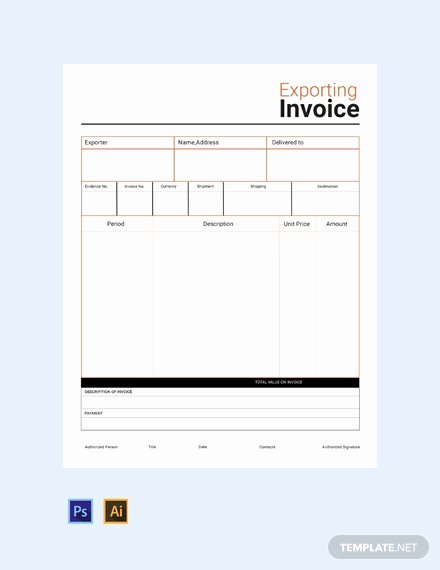 Export Commercial Invoice Template Beautiful Free Sample Construction Invoice Template Download 78