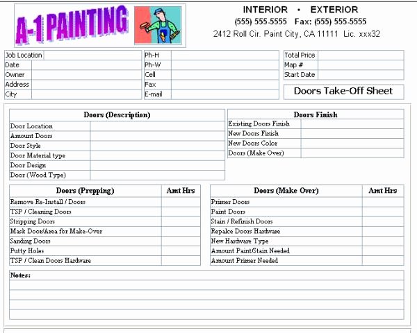 high quality exterior paint estimator 3 interior house painting estimate form