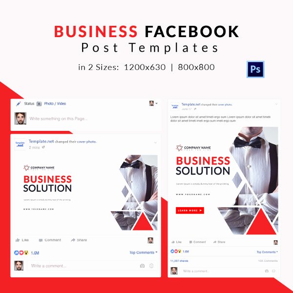 Facebook Business Page Template Beautiful 10 Free Post Templates Business Travel