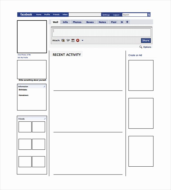 Facebook Page Design Template Elegant Blank Template – 11 Free Word Ppt &amp; Psd