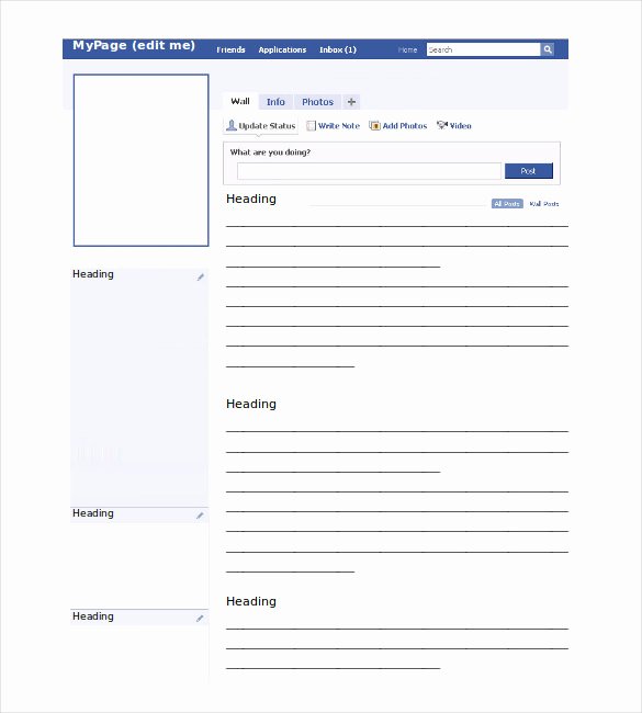 Facebook Page Design Template Lovely Blank Template – 11 Free Word Ppt &amp; Psd