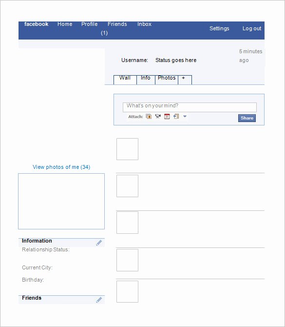 Facebook Post Design Template Awesome Blank Template – 11 Free Word Ppt &amp; Psd