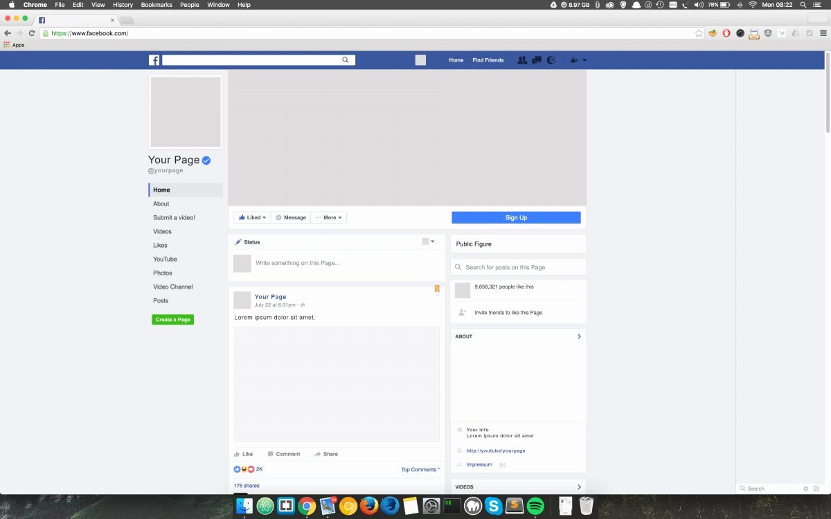 Facebook Post Design Template Elegant 10 Free Page Mockup Templates 2018 themelibs