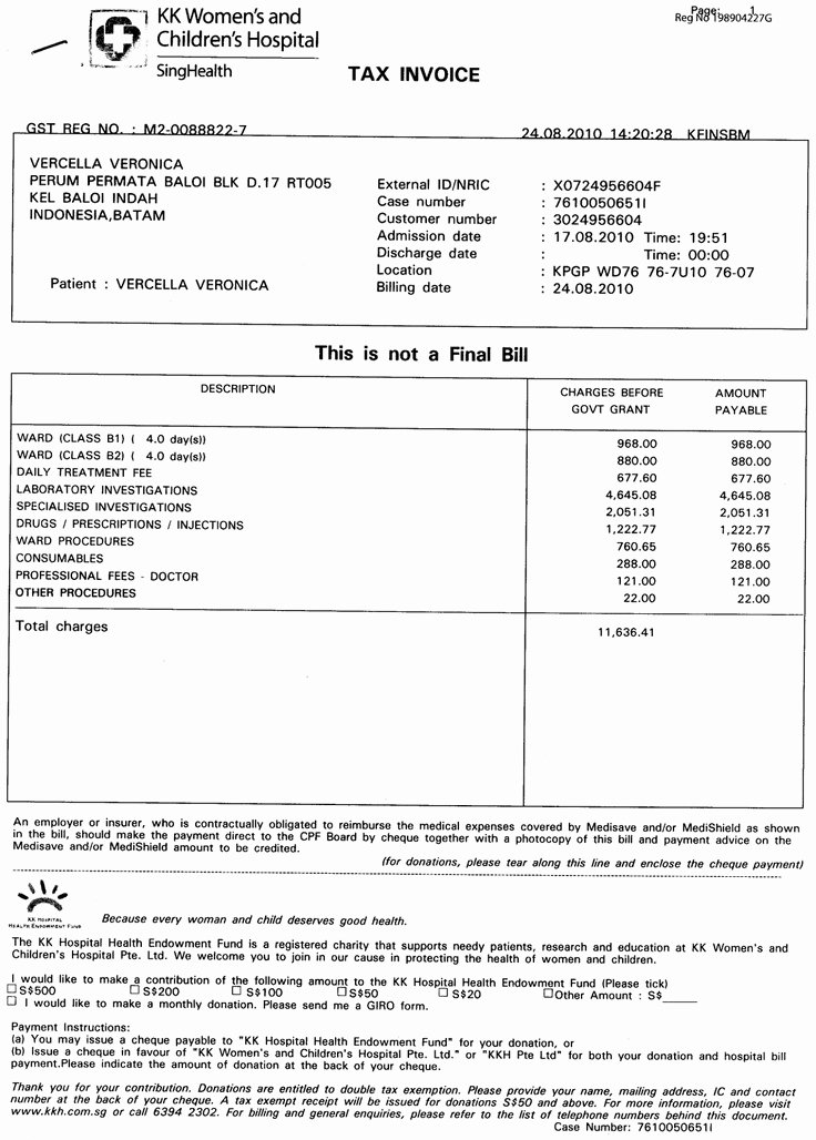 Fake Hospital Bill Template Unique Sample Of A Medical Bill Medical Billing