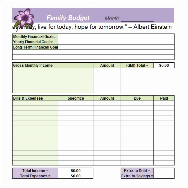 Family Budget Planner Template Best Of 11 Sample Bud Templates In Excel