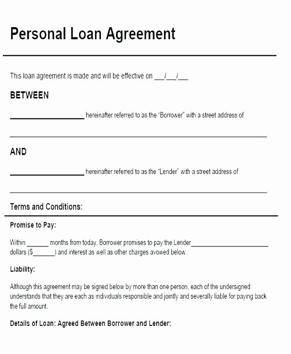 Family Loan Agreement Template Free Elegant Family Loan Template Family Loan Agreement Template