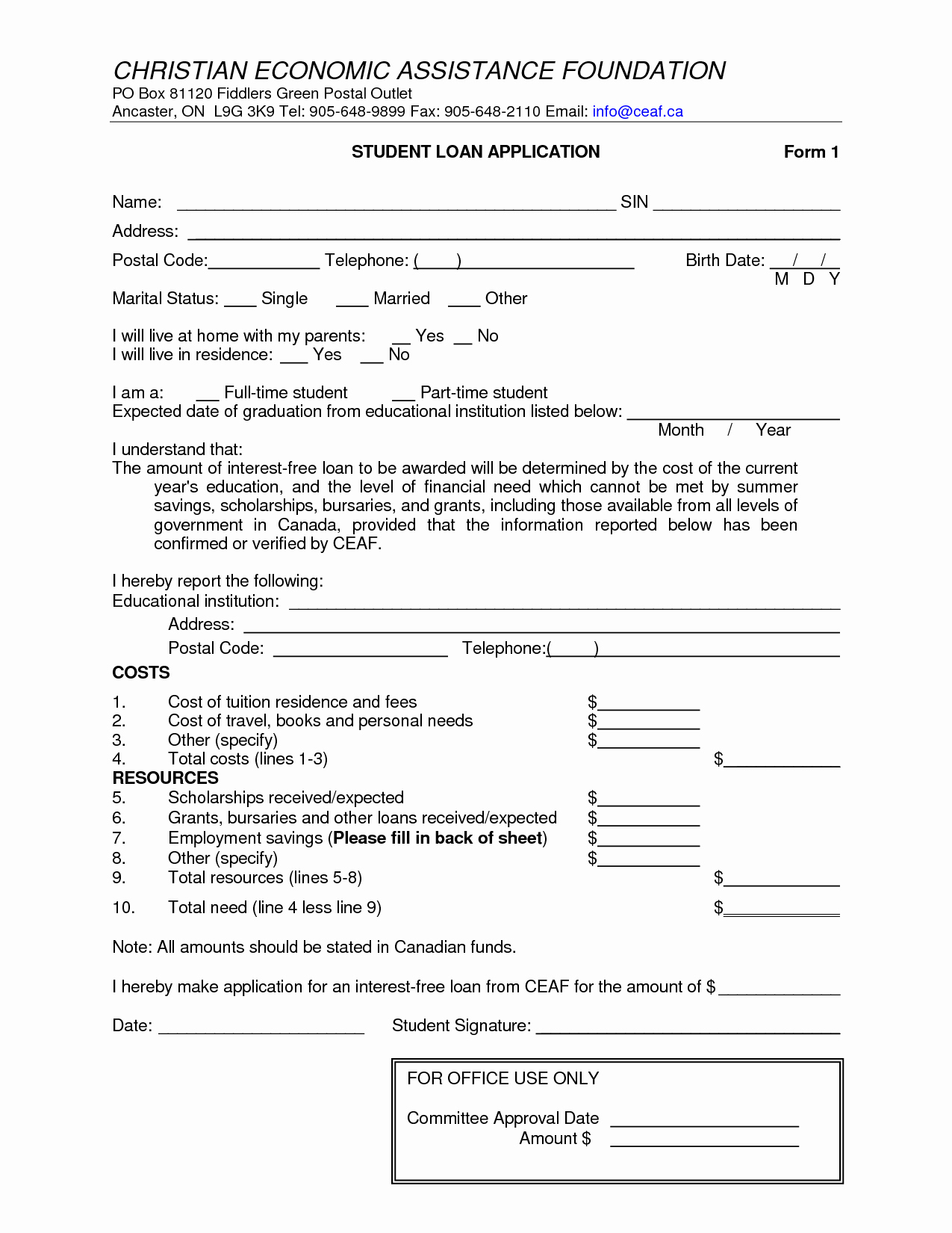 Family Loan Agreement Template Free Inspirational Free Printable Loan Template form Generic