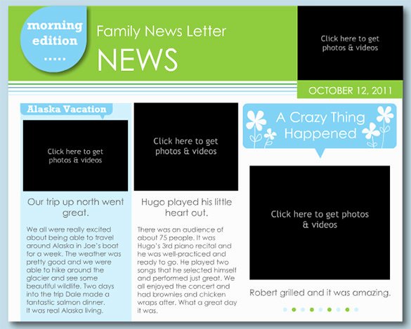Family Reunion Newsletter Template Lovely 7 Family Newsletter Templates – Free Word Documents