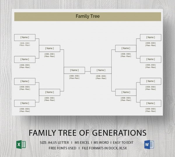 Family Tree Website Template Best Of Simple Family Tree Template Word Beautiful Template