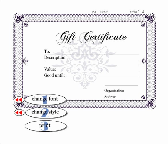Fancy Gift Certificate Template Awesome Gift Certificate Template – 34 Free Word Outlook Pdf