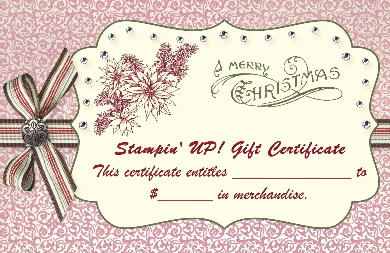 Fancy Gift Certificate Template Fresh Krystal Eichenberger S Stampin Korner Vintage Fancy