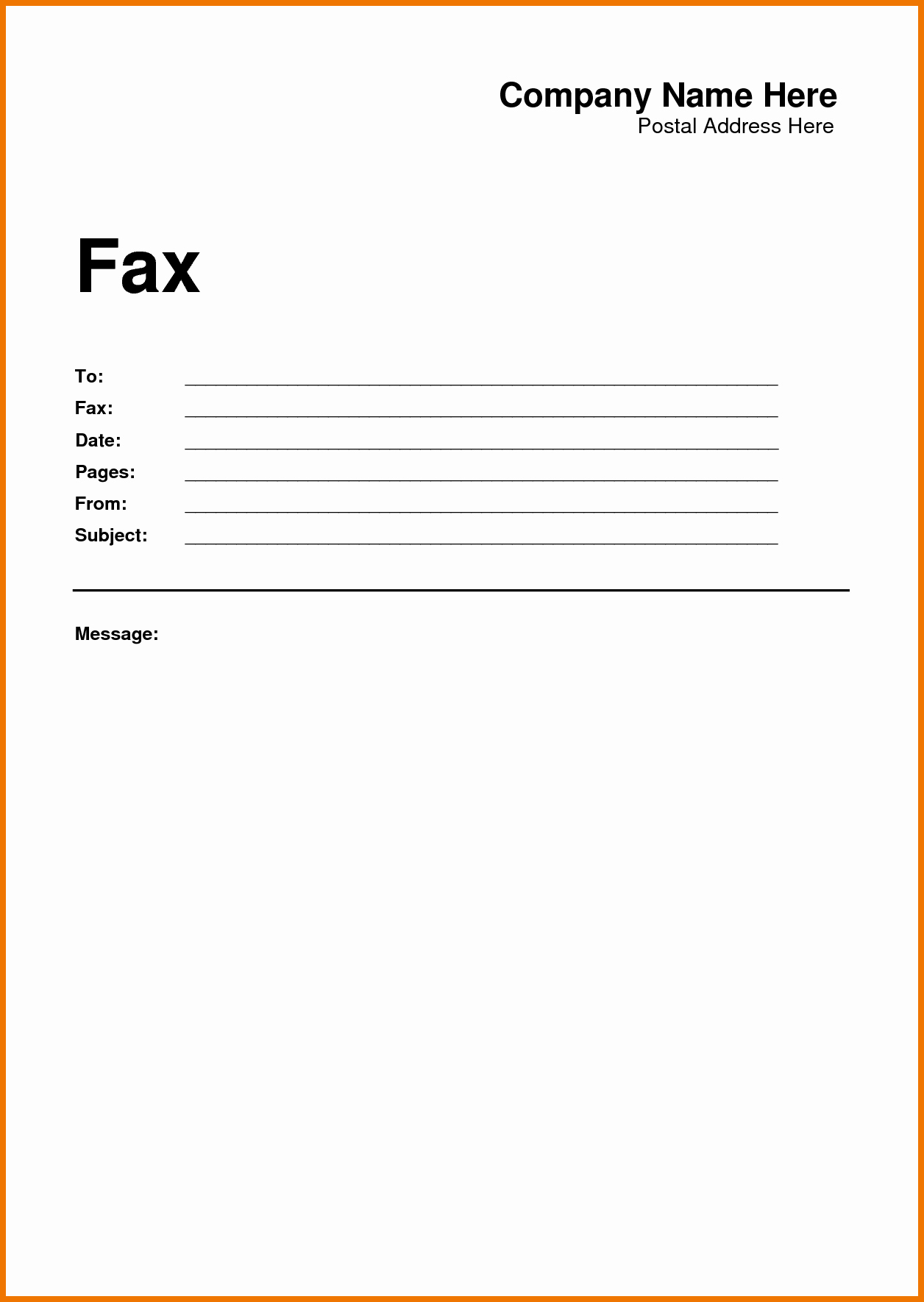 Fax Template Microsoft Word Inspirational Microsoft Fice Fax Template Portablegasgrillweber