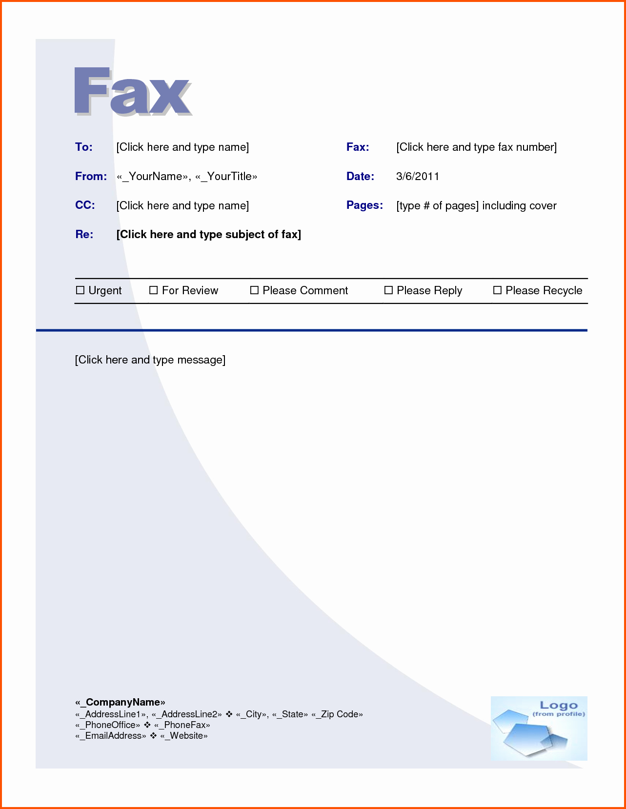 Fax Template Microsoft Word Inspirational Modele Telecopie Word 2010