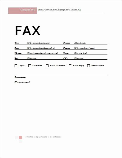 Fax Template Microsoft Word Luxury Word Fax Cover Sheet