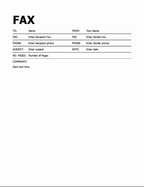 Fax Template Microsoft Word Unique Fax Word Template Invitation Template