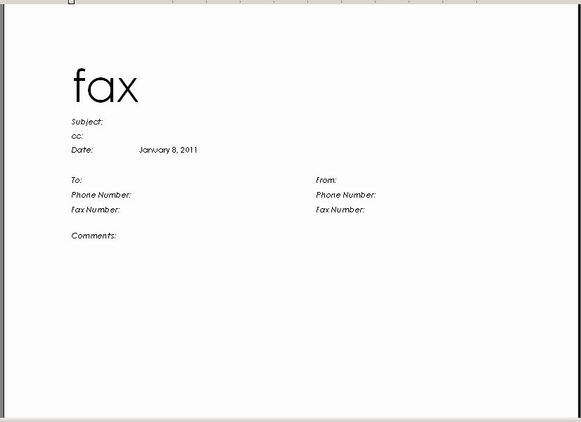 Fax Template Microsoft Word Unique Microsoft Fax Cover Sheet