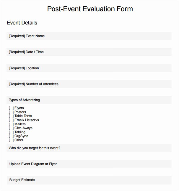 Feedback form Template Word Awesome 10 event Evaluation Samples