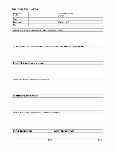 Feedback form Template Word Beautiful 7 Employee Evaluation form Templates to Test Your Employees