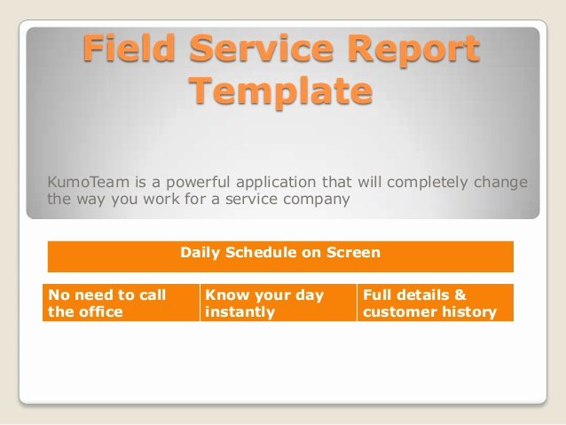 Field Service Report Template Lovely Field Service Report Template