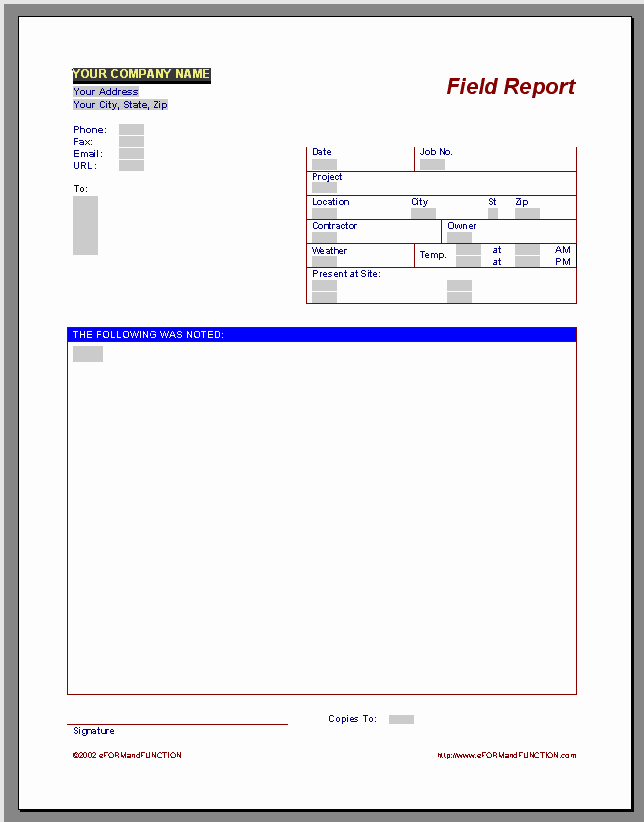 Field Service Report Template Lovely Miscellaneous Word Templates at the Eform Word Templates