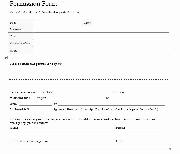Field Trip form Template Luxury 35 Permission Slip Templates &amp; Field Trip forms Free
