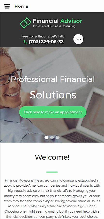 Financial Advisor Website Template New Financial Advisor Responsive Website Template