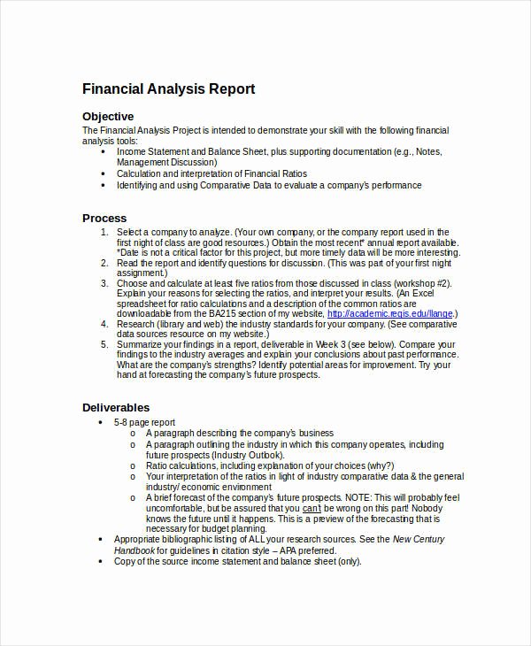 Financial Analysis Report Template Awesome 17 Financial Report Examples Pdf Word Pages