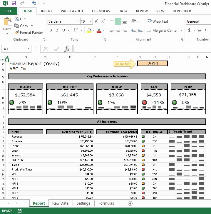 dashboard in excel 2010