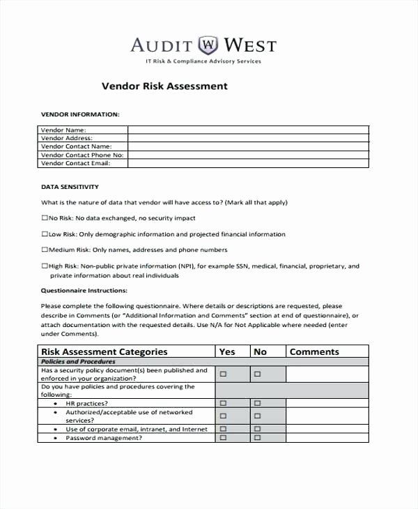 Financial Risk assessment Template New Risk Analysis Matrix Examples Table 2 Core assessment
