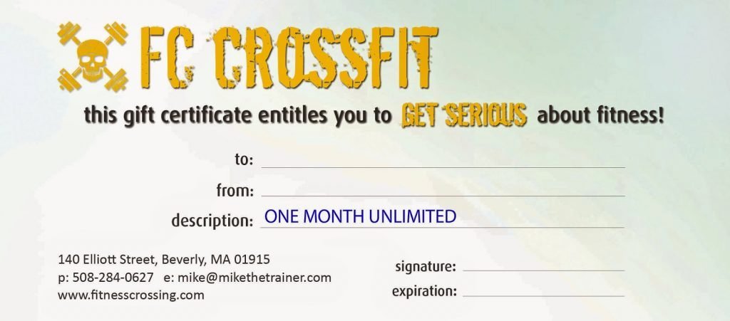 Fitness Gift Certificate Template Elegant Crossfit T Certificate Template 10 Fitness T