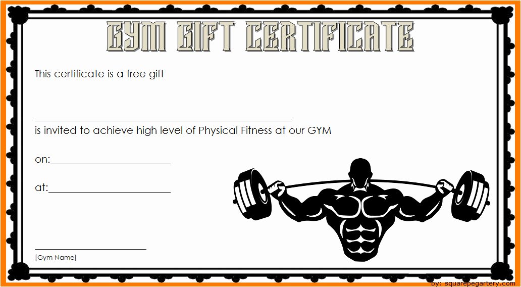 Fitness Gift Certificate Template Lovely Fitness Gift Certificate Template 10 Best Ideas
