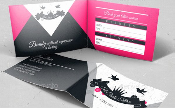 Folded Business Card Template Best Of 17 Tattoo Business Card Templates Psd Ai Eps format