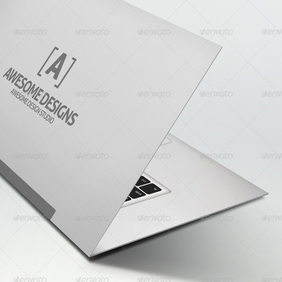 Folded Business Cards Template Awesome Mybook Pro Folded Business Card Template by Zeppelin