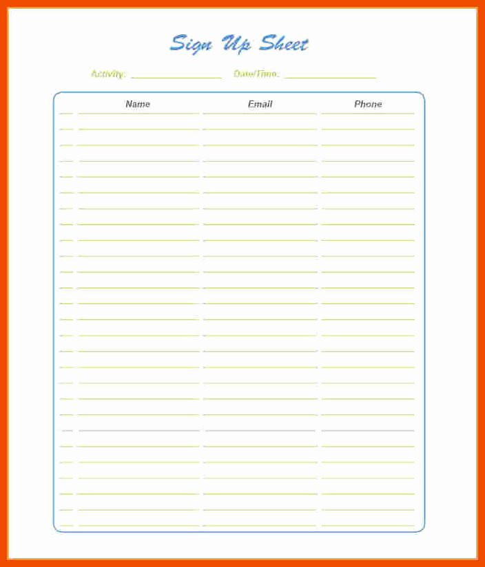 Food Sign Up Sheet Template Best Of 3 4 Food Sign Up Sheet