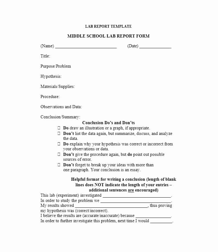 Formal Lab Report Template Elegant 40 Lab Report Templates &amp; format Examples Template Lab